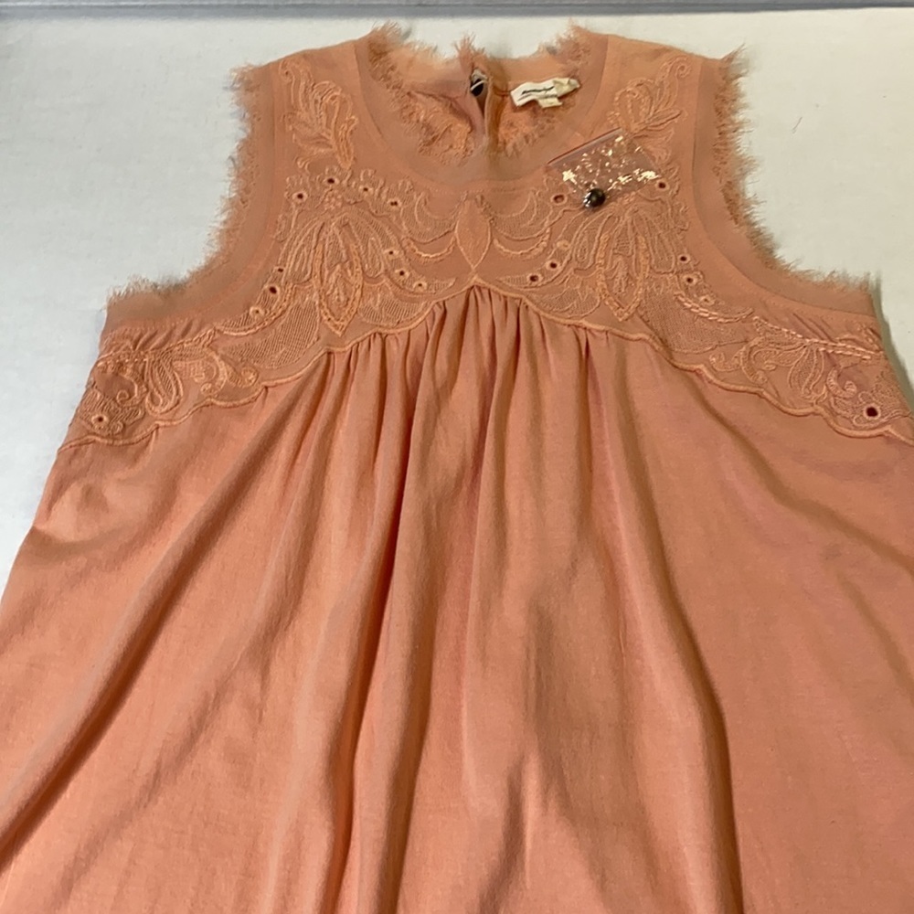 Anthropologie Meadow Rue Laia Peach Top NWOT - Picture 6 of 9